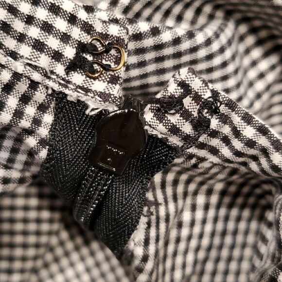 Christopher & Banks black and white gingham plaid cotton skirt - Picture 5 of 5